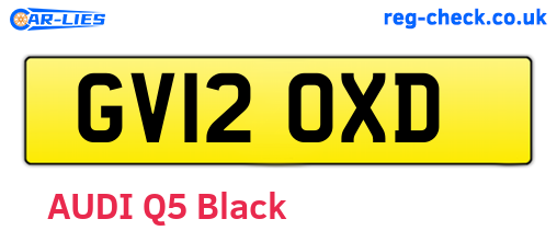GV12OXD are the vehicle registration plates.