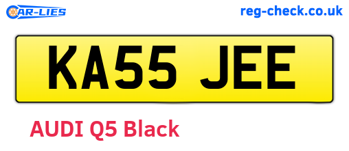 KA55JEE are the vehicle registration plates.