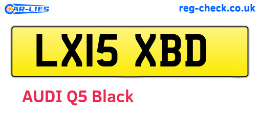 LX15XBD are the vehicle registration plates.
