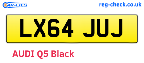LX64JUJ are the vehicle registration plates.