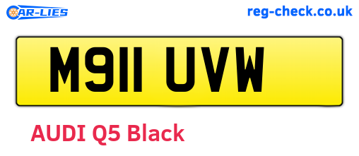 M911UVW are the vehicle registration plates.