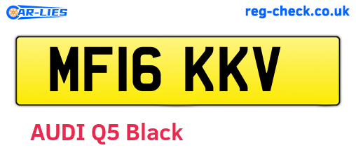 MF16KKV are the vehicle registration plates.
