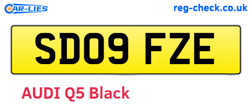 SD09FZE are the vehicle registration plates.