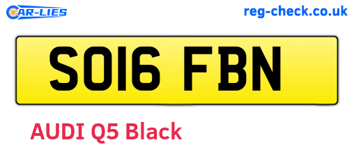 SO16FBN are the vehicle registration plates.