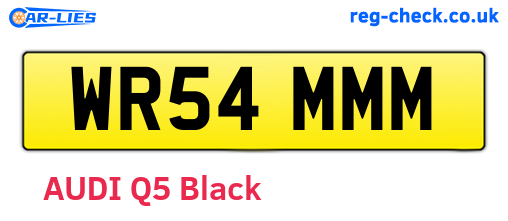 WR54MMM are the vehicle registration plates.