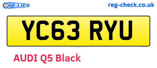 YC63RYU are the vehicle registration plates.