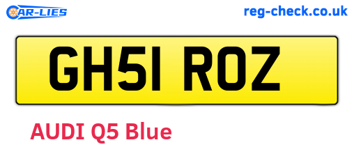 GH51ROZ are the vehicle registration plates.