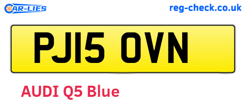 PJ15OVN are the vehicle registration plates.