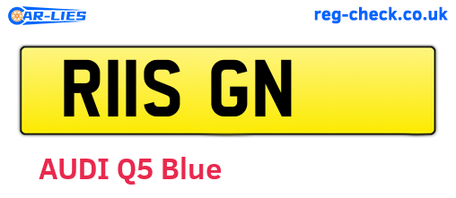 R11SGN are the vehicle registration plates.