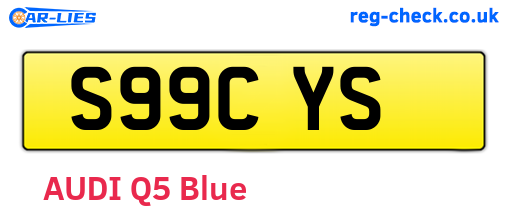 S99CYS are the vehicle registration plates.