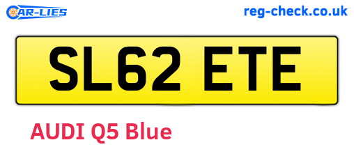 SL62ETE are the vehicle registration plates.