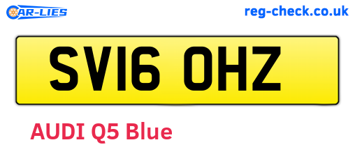 SV16OHZ are the vehicle registration plates.
