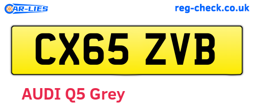 CX65ZVB are the vehicle registration plates.