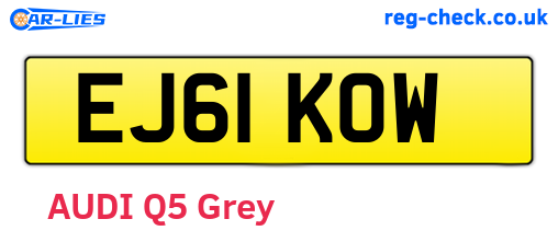 EJ61KOW are the vehicle registration plates.