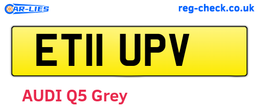 ET11UPV are the vehicle registration plates.