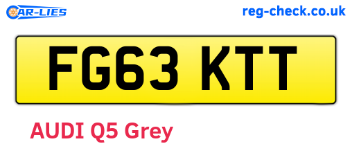 FG63KTT are the vehicle registration plates.