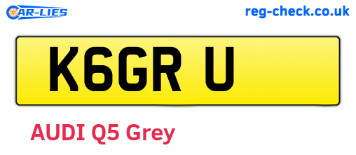 K6GRU are the vehicle registration plates.