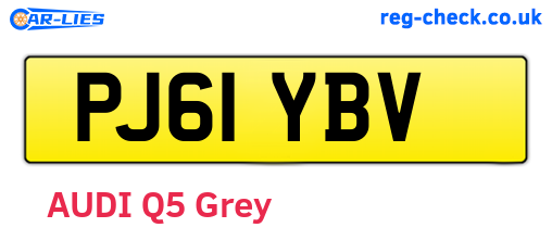 PJ61YBV are the vehicle registration plates.