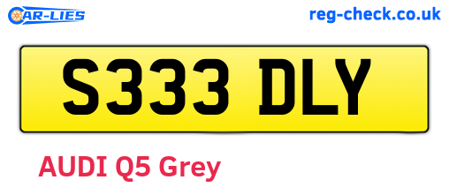S333DLY are the vehicle registration plates.