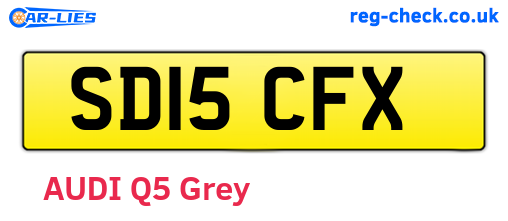 SD15CFX are the vehicle registration plates.