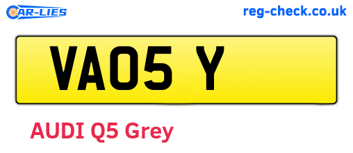 VAO5Y are the vehicle registration plates.