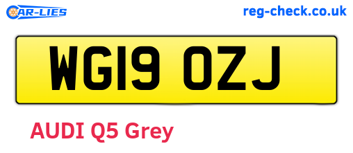 WG19OZJ are the vehicle registration plates.