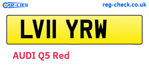 LV11YRW are the vehicle registration plates.