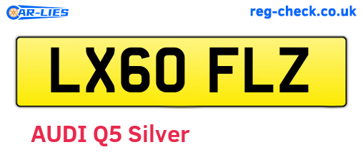 LX60FLZ are the vehicle registration plates.