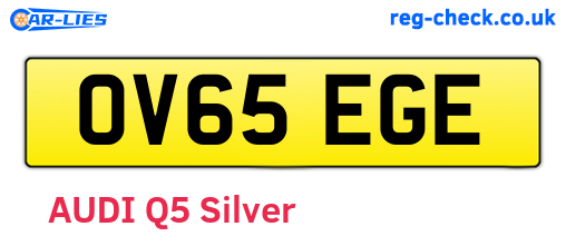 OV65EGE are the vehicle registration plates.