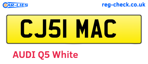 CJ51MAC are the vehicle registration plates.