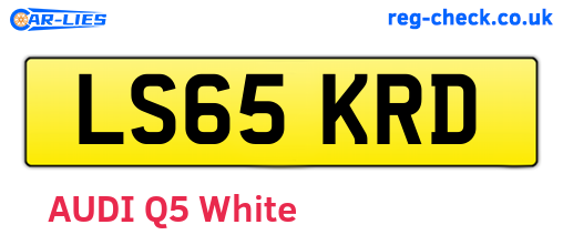 LS65KRD are the vehicle registration plates.