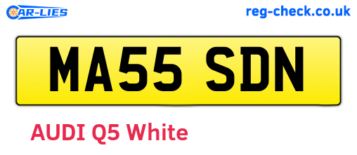 MA55SDN are the vehicle registration plates.