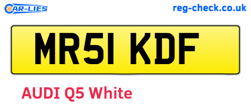 MR51KDF are the vehicle registration plates.