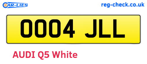 OO04JLL are the vehicle registration plates.