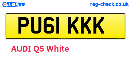 PU61KKK are the vehicle registration plates.