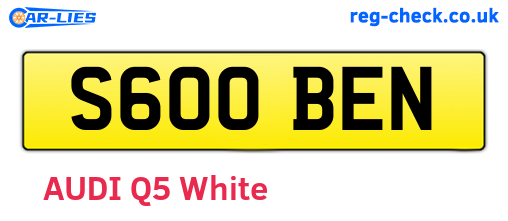 S600BEN are the vehicle registration plates.