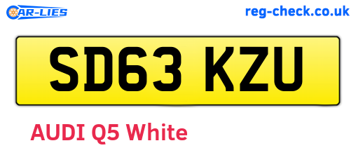 SD63KZU are the vehicle registration plates.