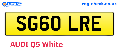 SG60LRE are the vehicle registration plates.