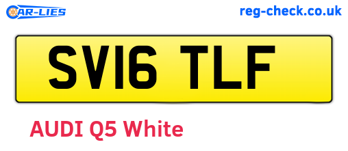 SV16TLF are the vehicle registration plates.