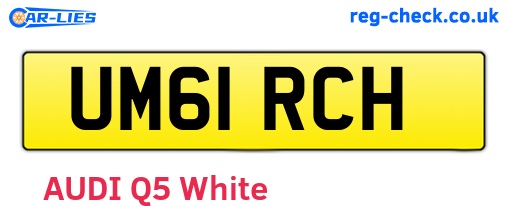 UM61RCH are the vehicle registration plates.