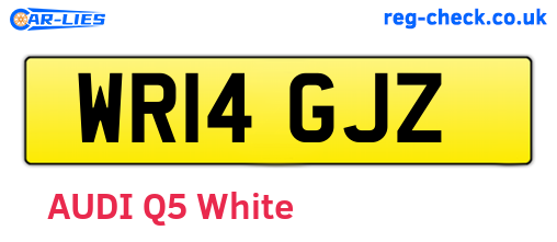 WR14GJZ are the vehicle registration plates.