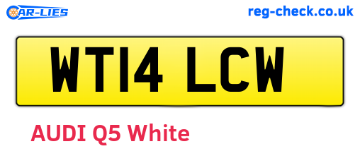WT14LCW are the vehicle registration plates.