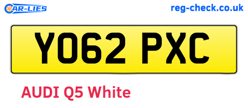 YO62PXC are the vehicle registration plates.