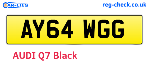 AY64WGG are the vehicle registration plates.