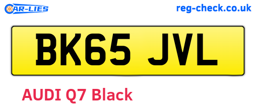 BK65JVL are the vehicle registration plates.
