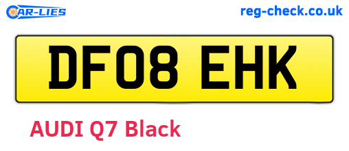 DF08EHK are the vehicle registration plates.