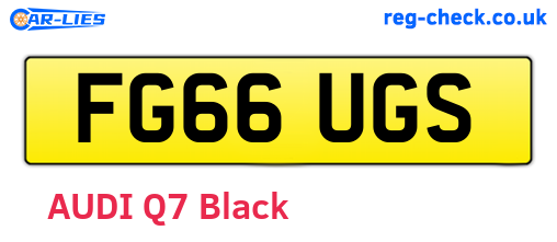 FG66UGS are the vehicle registration plates.