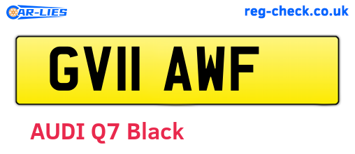 GV11AWF are the vehicle registration plates.