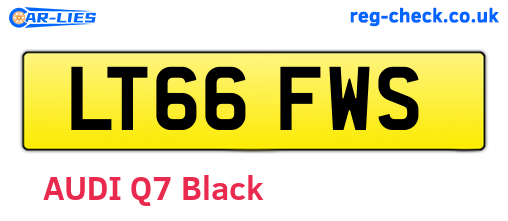 LT66FWS are the vehicle registration plates.