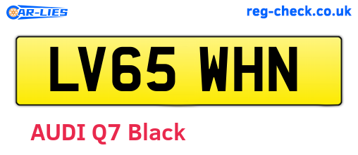 LV65WHN are the vehicle registration plates.